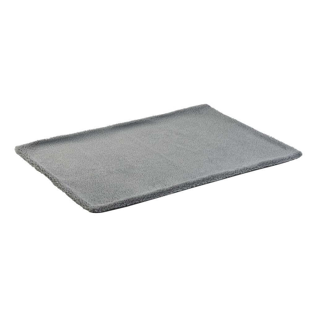 Losse Hoes - Binnenkussen - Lederlook/Teddy Antraciet - Orthopedische Hondenmand