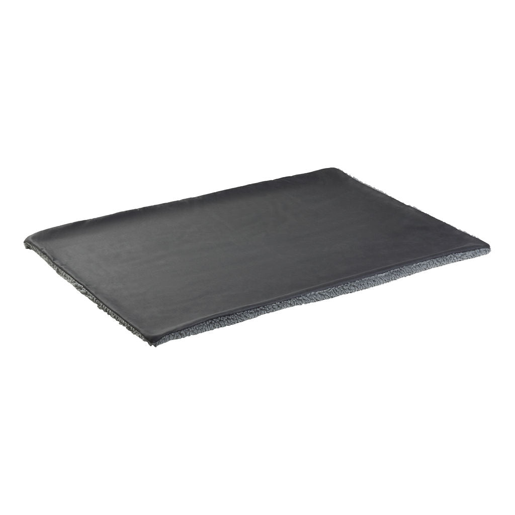 Losse Hoes - Binnenkussen - Lederlook/Teddy Antraciet - Orthopedische Hondenmand