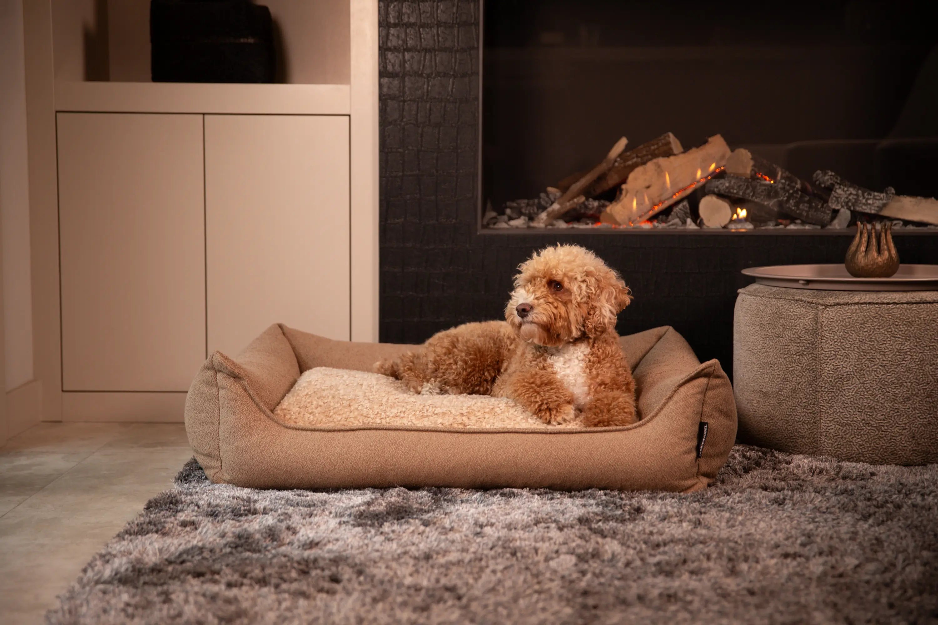 Losse Hoes - Binnenkussen - Soho Beige - S (80×60 cm) - Orthopedische Hondenmand