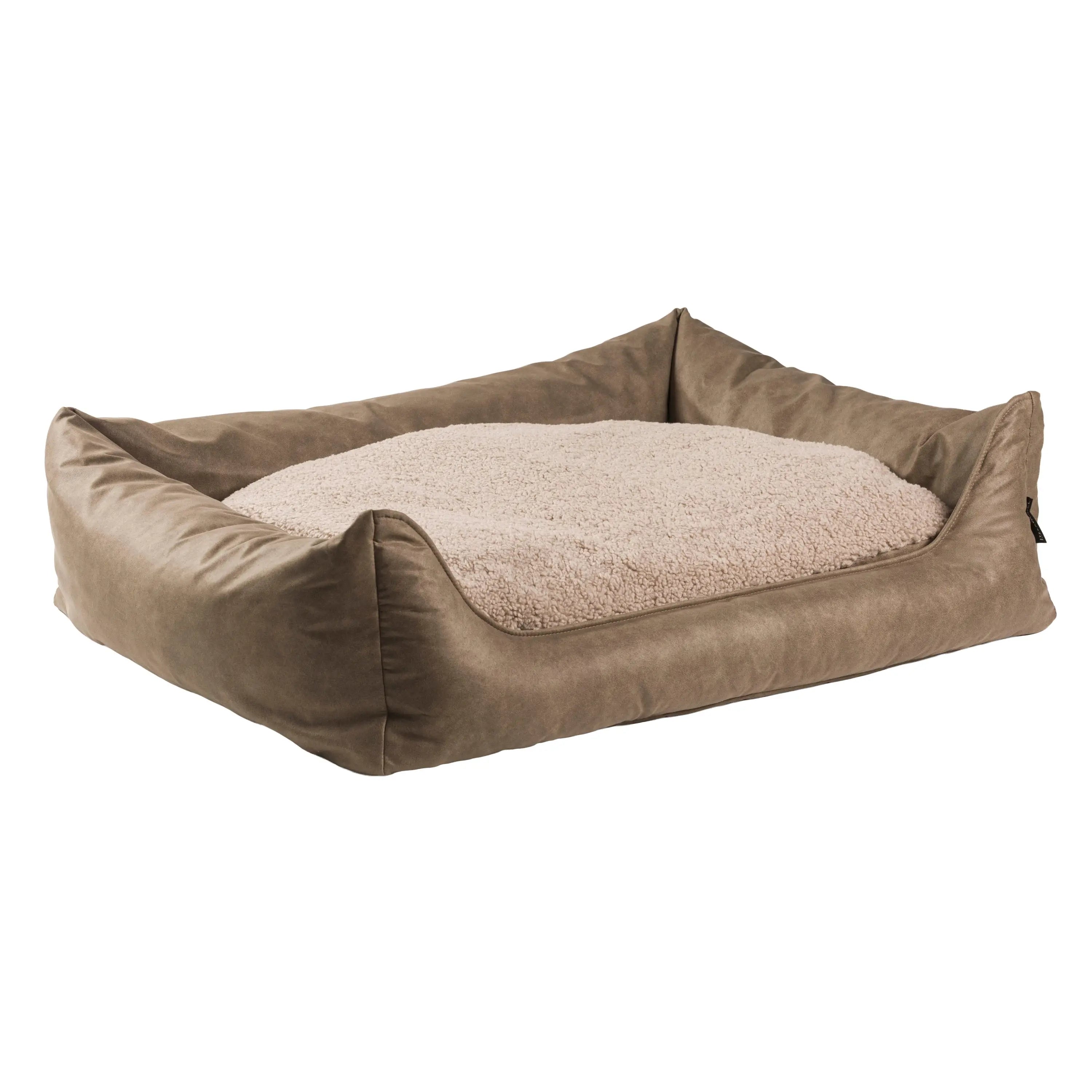 Orthopedische Hondenmand - Lederlook - Taupe - Orthopedische Hondenmand