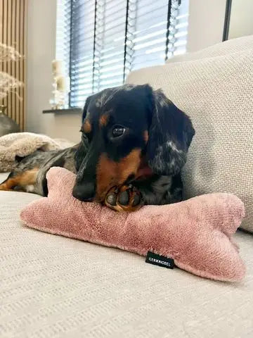 Pluche Hondenknuffel - Chique - Roze - Pluche hondenknuffel