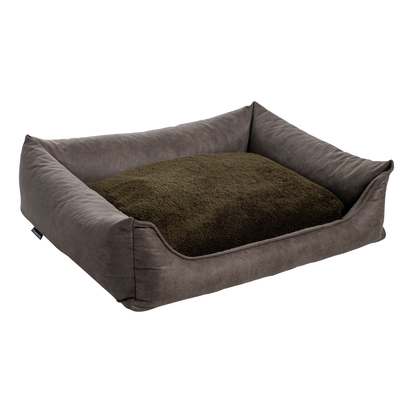 Loser Innenkissenbezug Orthopädisches Hundebett Lederoptik/Teddy Olive