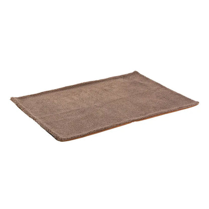 Losse Hoes - Binnenkussen - Lederlook/Teddy Cognac - Orthopedische Hondenmand