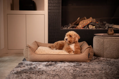 Losse Hoes - Binnenkussen - Soho Beige - S (80×60 cm) - Orthopedische Hondenmand