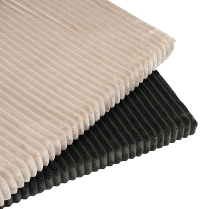 Orthopedisch benchmatras nova rib beige met zachte ribcord stof en duidelijke verticale ribbels