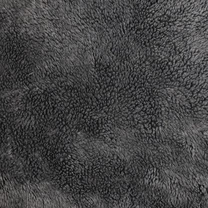 Donkere zachte fleece stof met een luxe textuur voor orthopedische hondenmand lederlook antraciet
