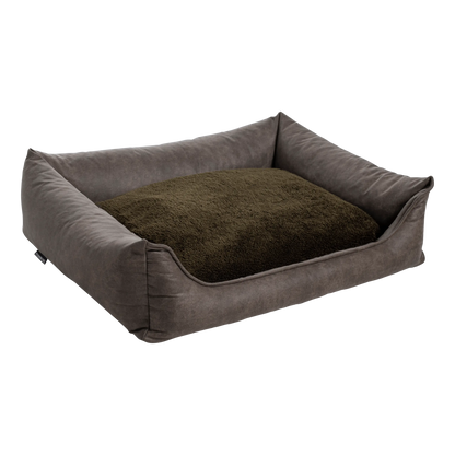 Orthopedische Hondenmand - Lederlook - Olijf - Orthopedische Hondenmand