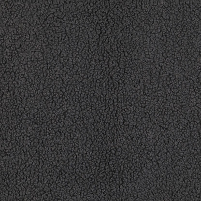 Zwarte orthopedische hondenmand teddy grijs met dicht, korrelig textuur voor extra comfort